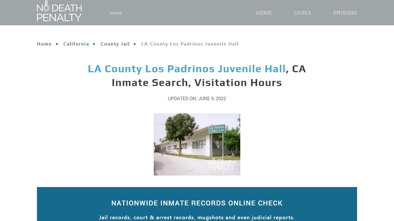 LA County Los Padrinos Juvenile Hall, CA Inmate Search ...